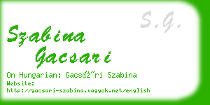 szabina gacsari business card